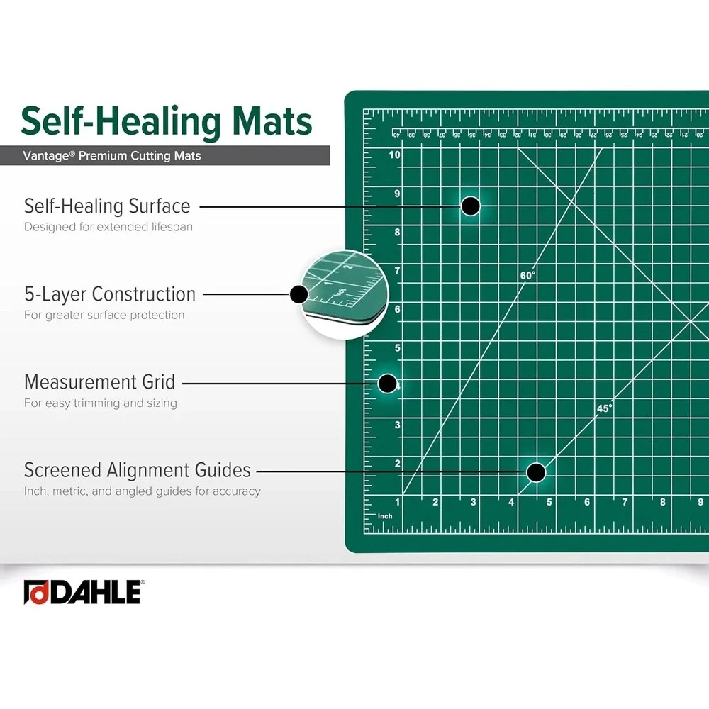 Dahle Vantage 10471 Premium Self-Healing Cutting Mat, 12